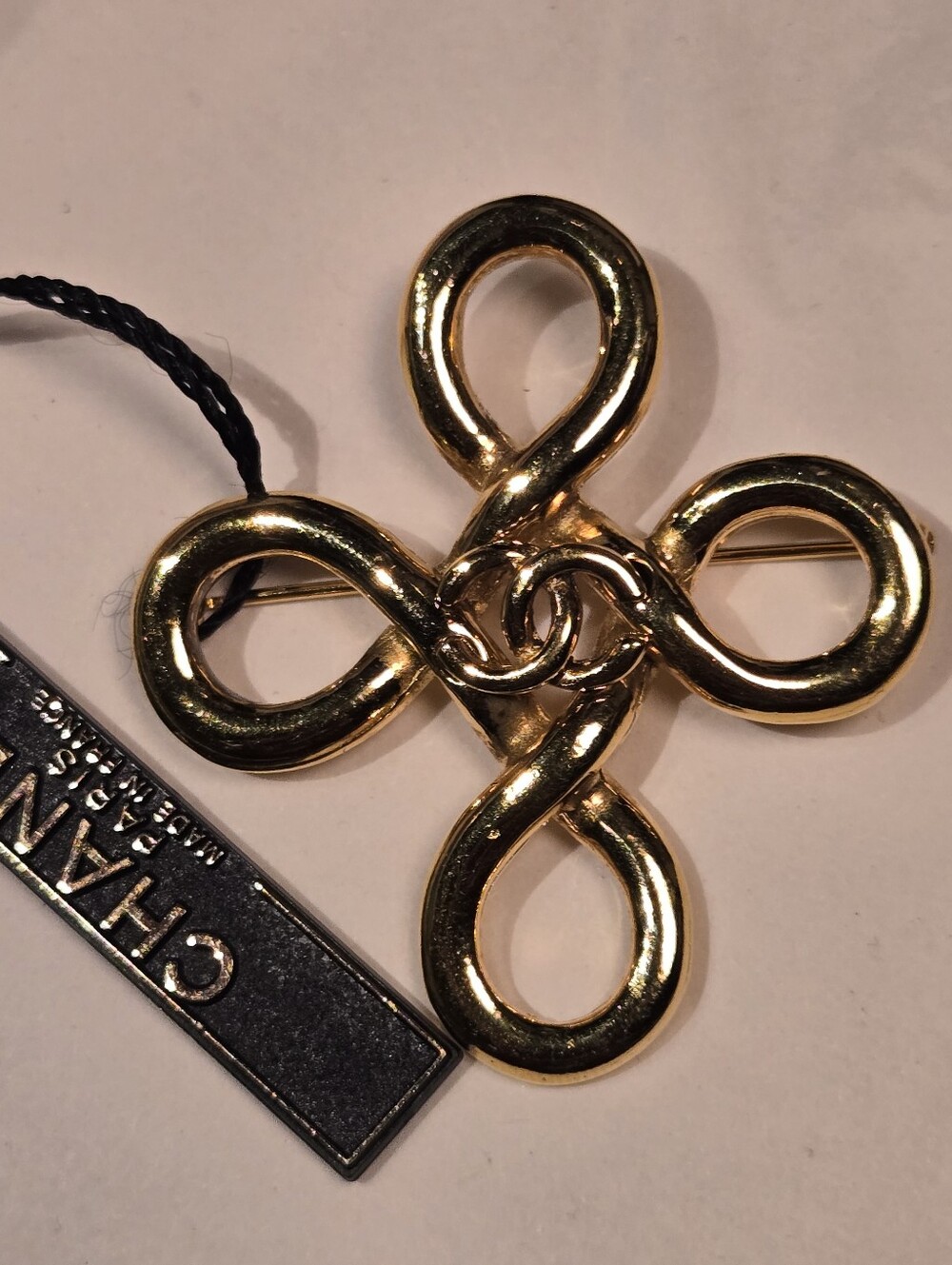 #140 - CHANEL Coco Mark Brooch Accessory GP (Gold Plated)
